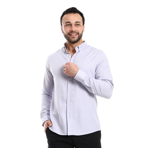 pale_pastel_purple_turn_down_collar_shirt