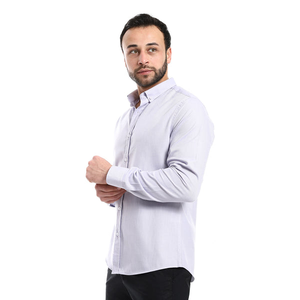 pale_pastel_purple_turn_down_collar_shirt