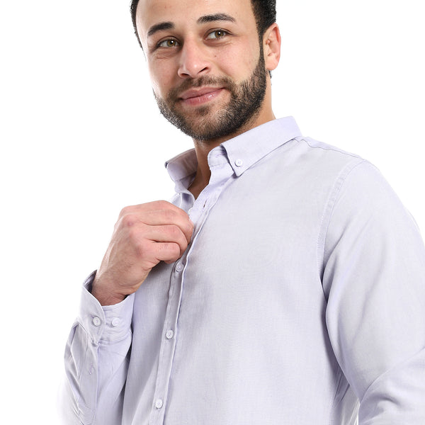 pale_pastel_purple_turn_down_collar_shirt