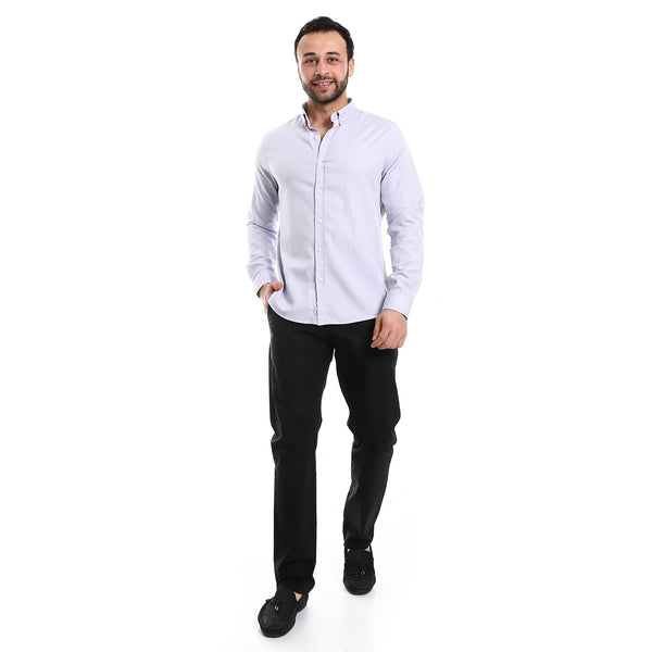 pale_pastel_purple_turn_down_collar_shirt