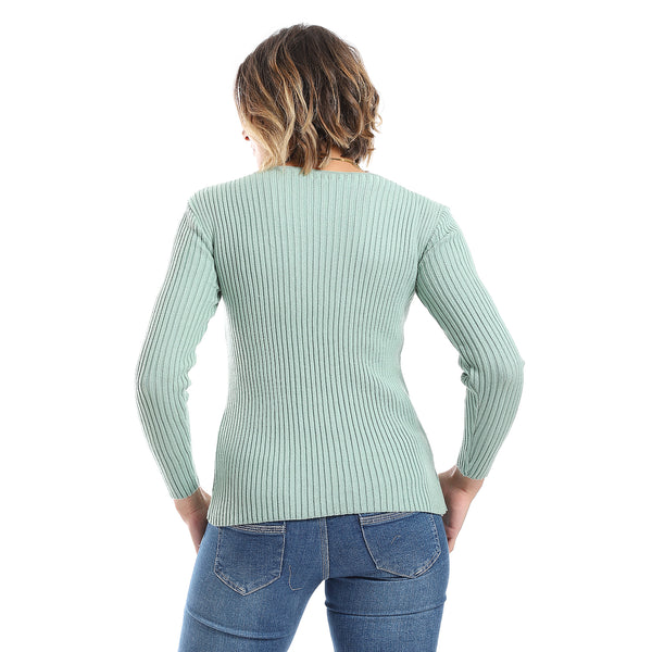 loose_fit_ribbed_seafoam_green_cutout_pullover