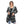 Load image into Gallery viewer, Houndstooth Hooded Black, White &amp; Cool Green Long Open Cardigan
