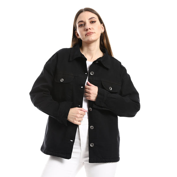 winter_essential_fur_lined_plain_casual_jacket_-_black