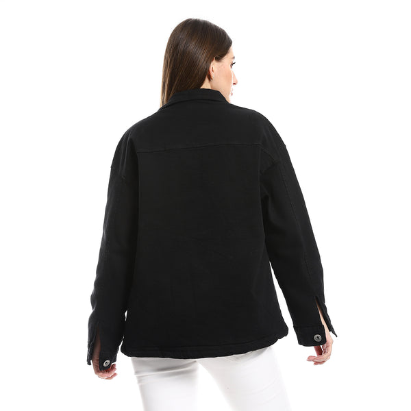 winter_essential_fur_lined_plain_casual_jacket_-_black