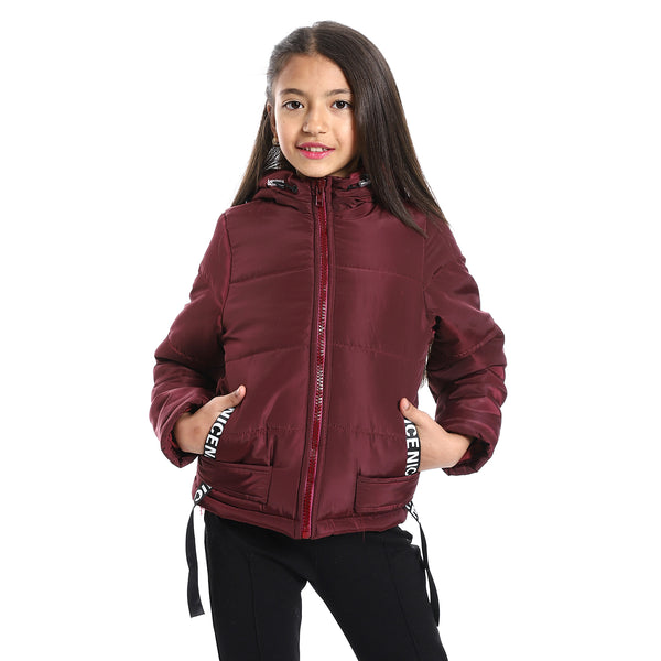 zipper_closure_hooded_waterproof_girls_jacket_-_burgundy