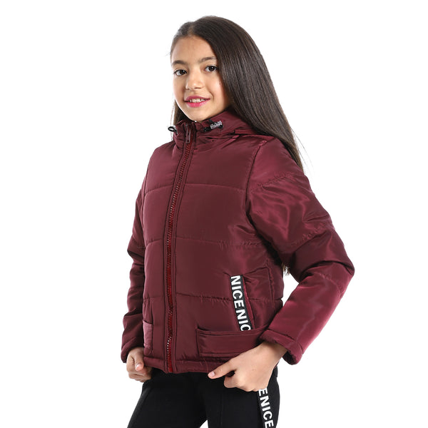 zipper_closure_hooded_waterproof_girls_jacket_-_burgundy