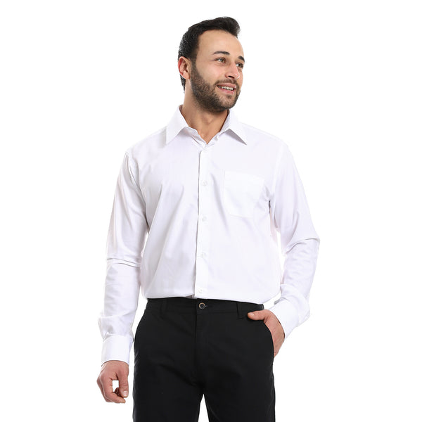 Classic Regular Fit Plain White Shirt