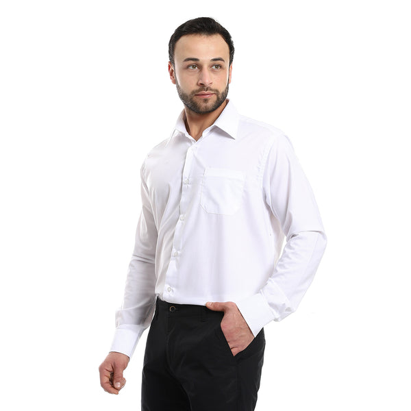 Classic Regular Fit Plain White Shirt