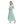 Long Sleeves Mint Green Dress With Detachable Belt