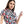 Load image into Gallery viewer, White, Black, Fuchsia &amp; Sky Blue Self Patterned Buttoned Dress
