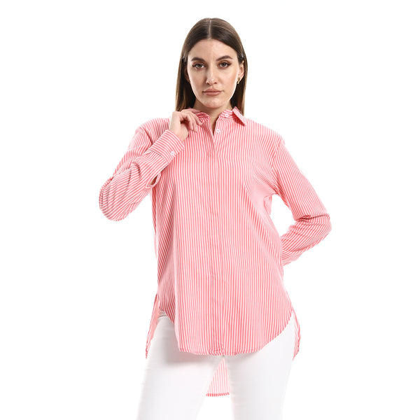 Simon & White Turn Down Collar Striped Buttoned Shirt
