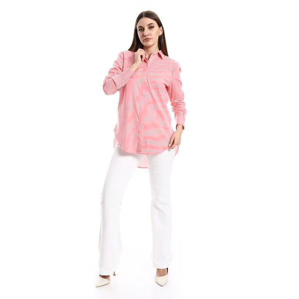 Simon & White Turn Down Collar Striped Buttoned Shirt
