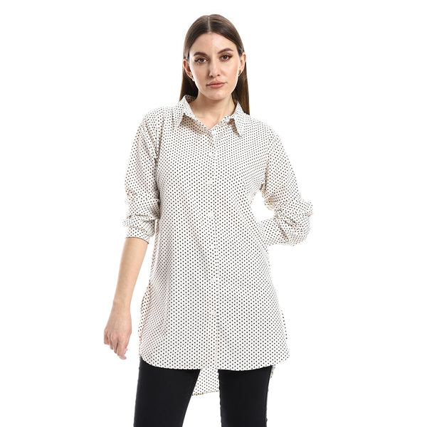 Polka Dots Off-White & Black Long Sleeves Shirt