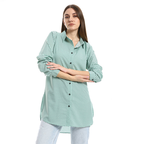 mint_green_-_black_long_sleeves_polka_dots_shirt