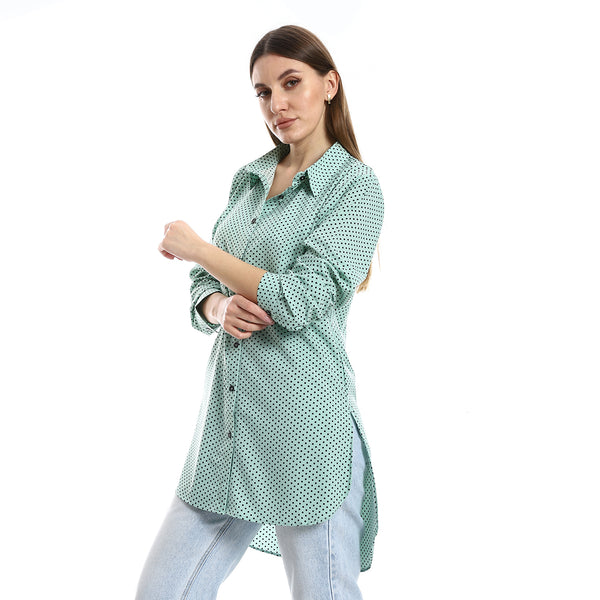 mint_green_-_black_long_sleeves_polka_dots_shirt