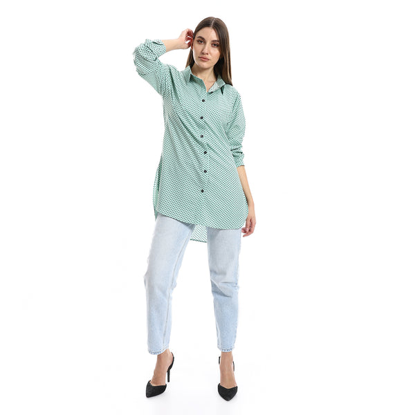 mint_green_-_black_long_sleeves_polka_dots_shirt