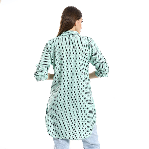 mint_green_-_black_long_sleeves_polka_dots_shirt