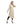 Textured Mid Calf Beige Turn Down Collar Shirt
