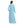 تحميل الصورة في عارض المعرض ، Long Sleeves Self Patterned Nightgown - White &amp; Sky Blue
