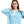 Load image into Gallery viewer, Long Sleeves Self Patterned Nightgown - White &amp; Sky Blue
