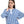 Load image into Gallery viewer, White &amp; Blue Shades Self Patterned Nightgown
