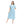 Load image into Gallery viewer, Short Sleeves White &amp; Aqua Blue Uneven Striped Nightgown
