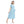Load image into Gallery viewer, Short Sleeves White &amp; Aqua Blue Uneven Striped Nightgown
