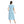 تحميل الصورة في عارض المعرض ، Short Sleeves White &amp; Aqua Blue Uneven Striped Nightgown
