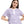 Load image into Gallery viewer, Henely Neck Short Sleeves Uneven Strpes Nightgown - White &amp; Pale Pueple
