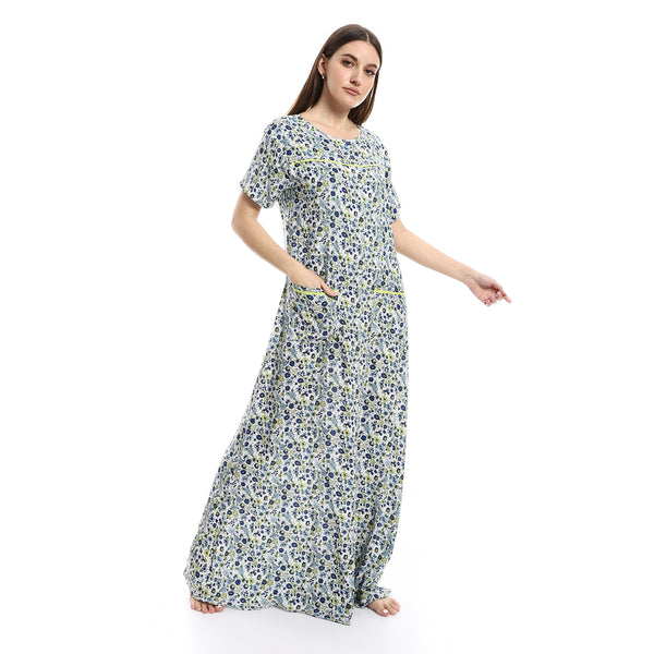 off-white-_lime_-_navy_blue_floral_patterned_nightgown