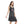 Sleeveless Knee Length Charcoal Printed Sleepshirt
