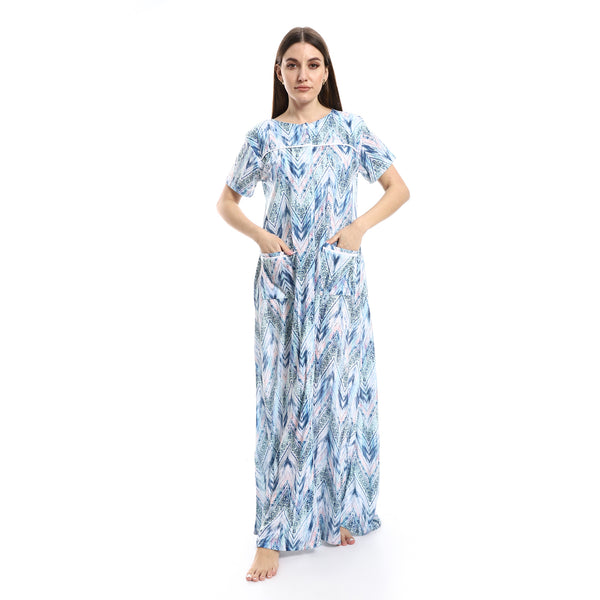 multi-patterned_short_sleeves_nightgown_-_shades_of_blue