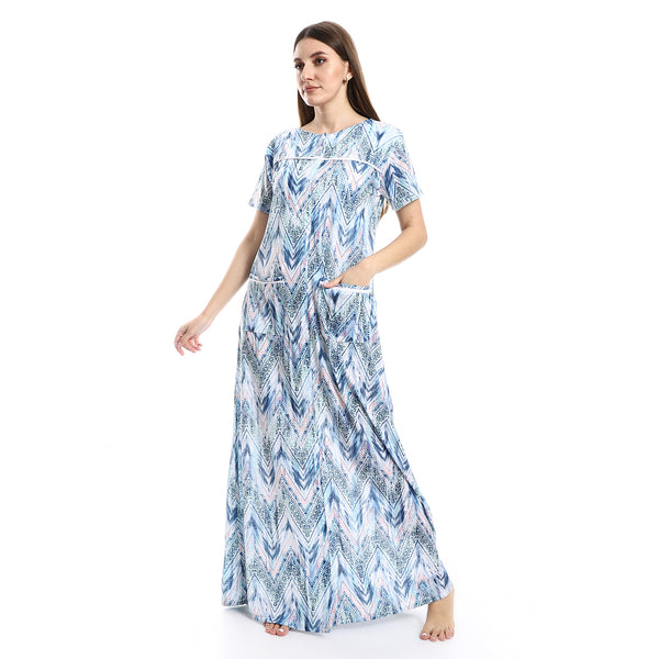 multi-patterned_short_sleeves_nightgown_-_shades_of_blue