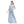 تحميل الصورة في عارض المعرض ، Multi-Patterned Short Sleeves Nightgown - Shades Of Blue
