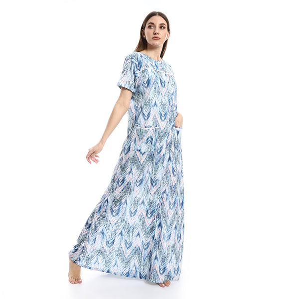 multi-patterned_short_sleeves_nightgown_-_shades_of_blue