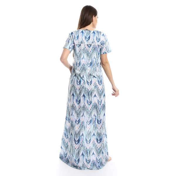 multi-patterned_short_sleeves_nightgown_-_shades_of_blue
