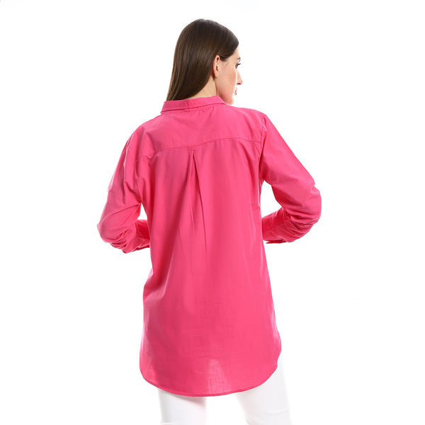 long_sleeves_plain_buttoned_down_shirt_-_fuchsia