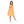 Load image into Gallery viewer, Short Puffed Sleeves Square Neck Orange Girls Dress
