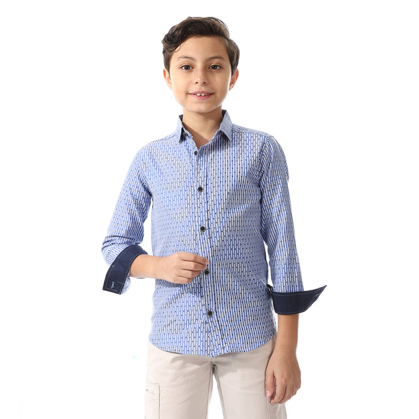 Boys Triangle Print Long Sleeves Shirt