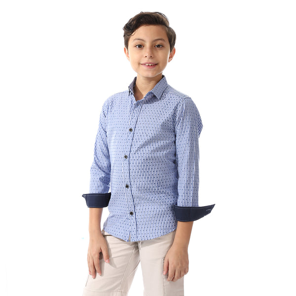 Boys Triangle Print Long Sleeves Shirt