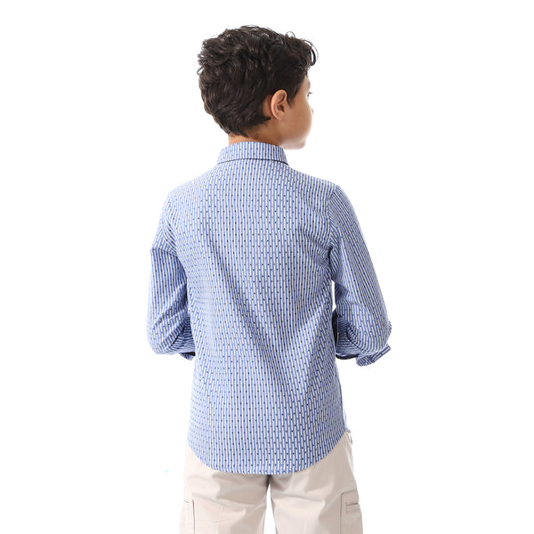 Boys Triangle Print Long Sleeves Shirt