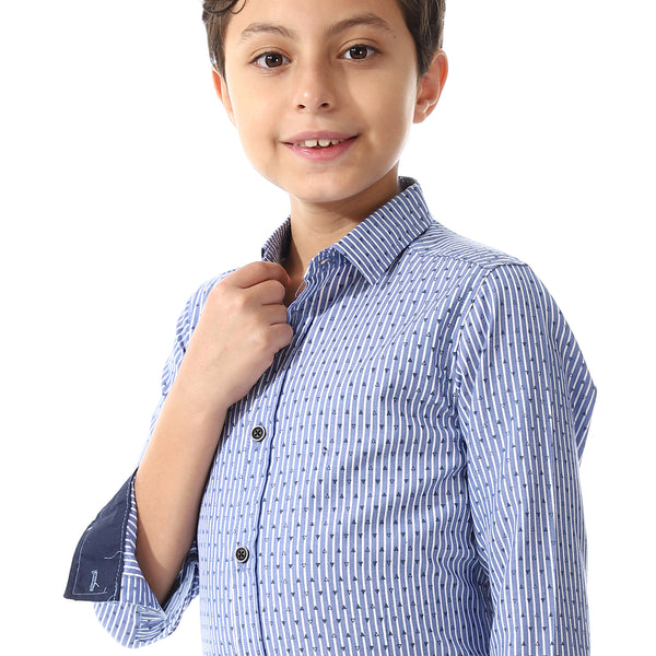 Boys Triangle Print Long Sleeves Shirt