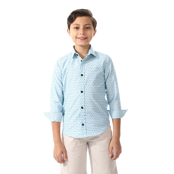 Boys Triangle Print Long Sleeves Shirt