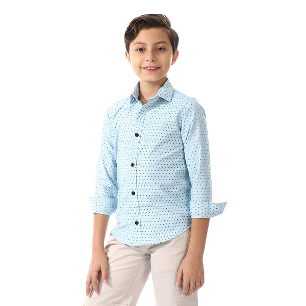 Boys Triangle Print Long Sleeves Shirt