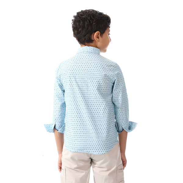 Boys Triangle Print Long Sleeves Shirt