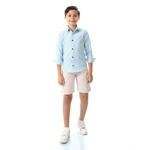 Boys Triangle Print Long Sleeves Shirt