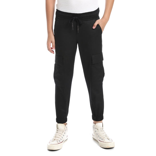 boys-cargo-pants-elastic-hem-with-2-pockets-black