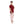 Load image into Gallery viewer, Short Sleeve Striped Pattern Pants Pajama Set - Dark Red &amp; Beige
