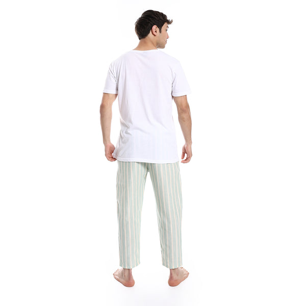 short_sleeve_striped_pattern_pants_pajama_set_-_white_-_mint