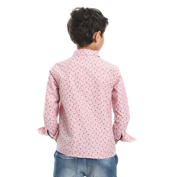 Boys Regular Fit  Casual Shirt - Rose